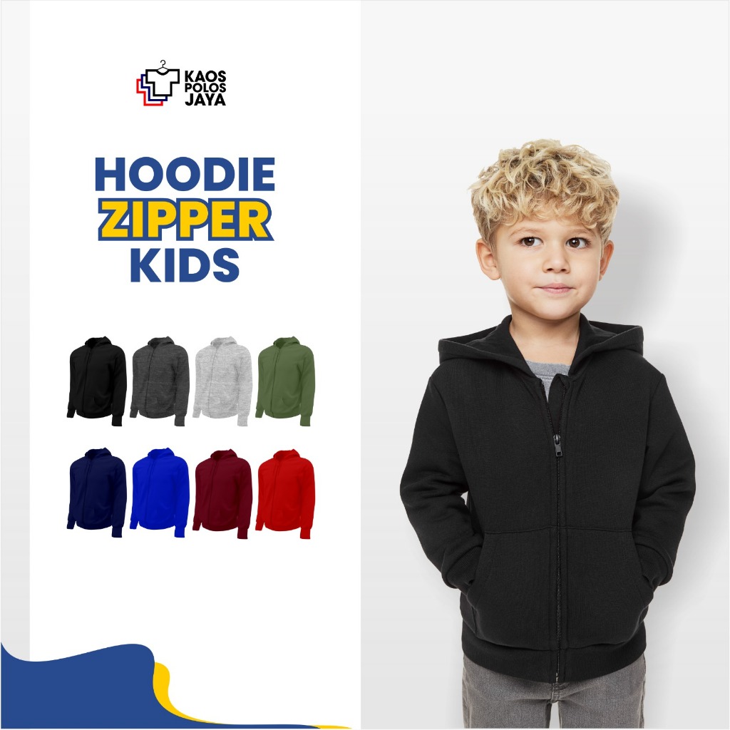 KAOSPOLOSJAYA - HOODIE ZIPPER POLOS ANAK