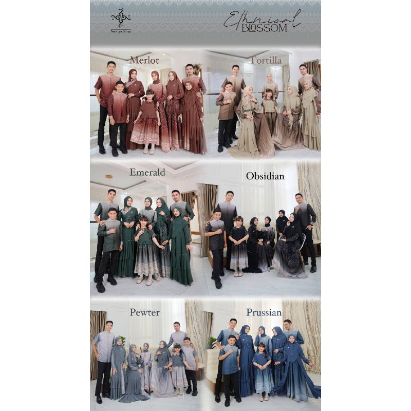 KYANA HIJAB SARIMBIT ETHNICAL BLOSSOM FAMILY SERIES