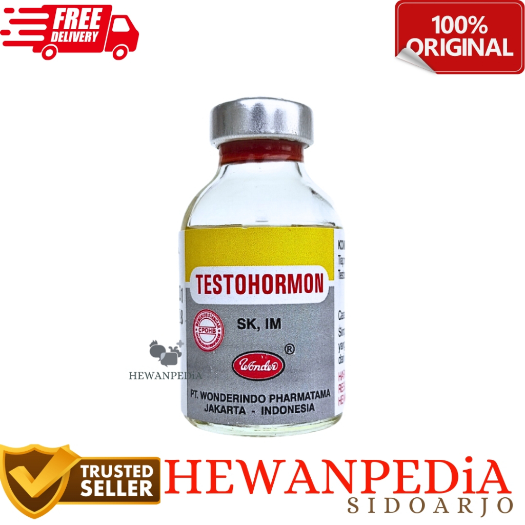 TESTOHORMON 20 ml Hewanpedia - Hormon Tingkatkan Reproduksi Hewan Jantan Betina Wonder