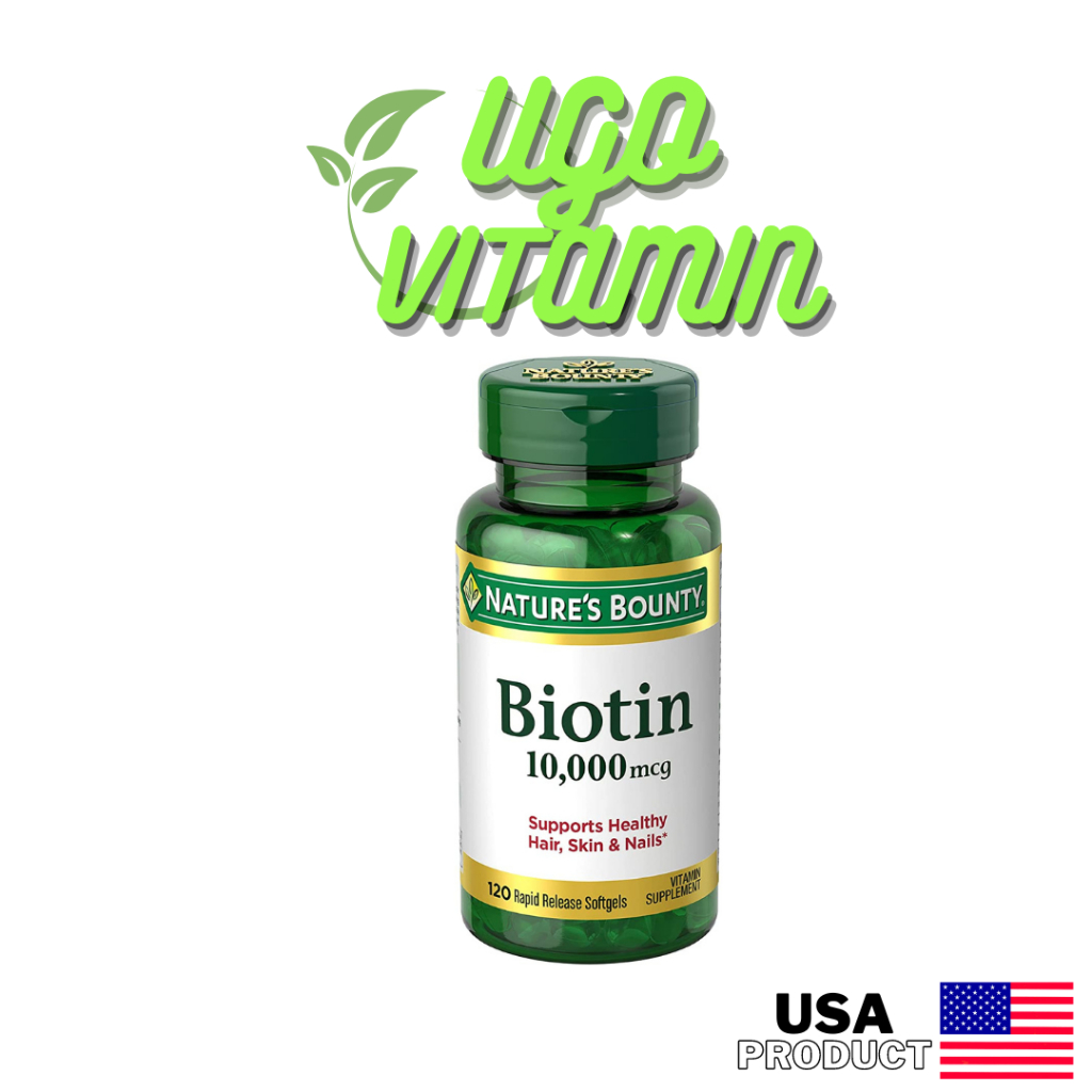 Natures Bounty Biotin 10000 mcg 180 Anti Rontok Vitamin Penumbuh Rambut Nature Bounty Biotin Nature'