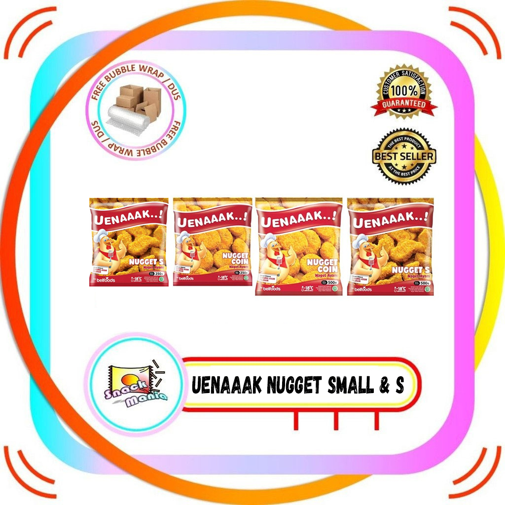 

Belfoods Uenaaak Uenak Chicken Small Nugget Coin 250 gr 500 gr Naget Ayam