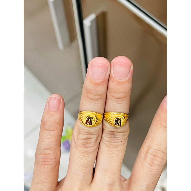 cincin anak huruf emas asli kadar 700 & 875