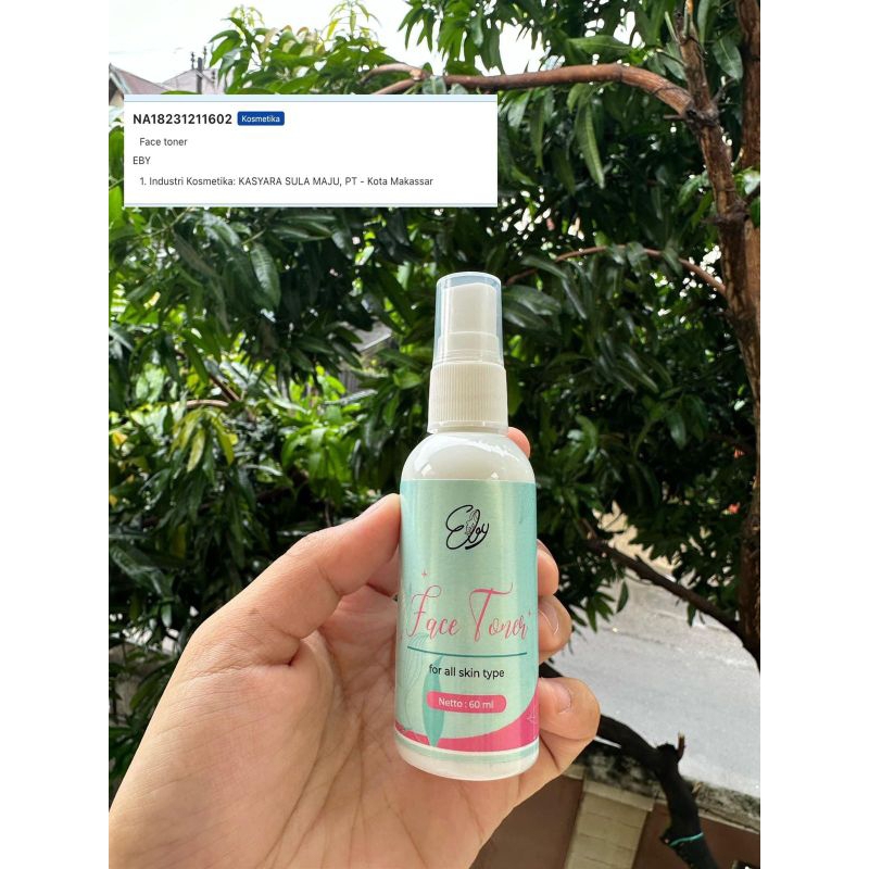 FACE TONER EBY BY ELIZABEAUTY  NEW BPOM