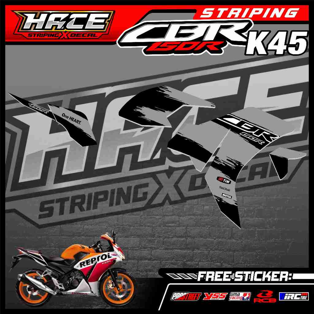 378 STRIPING STICKER CBR K45 - STRIPING STICKER CBR K45 SIMPLE GRAFIK