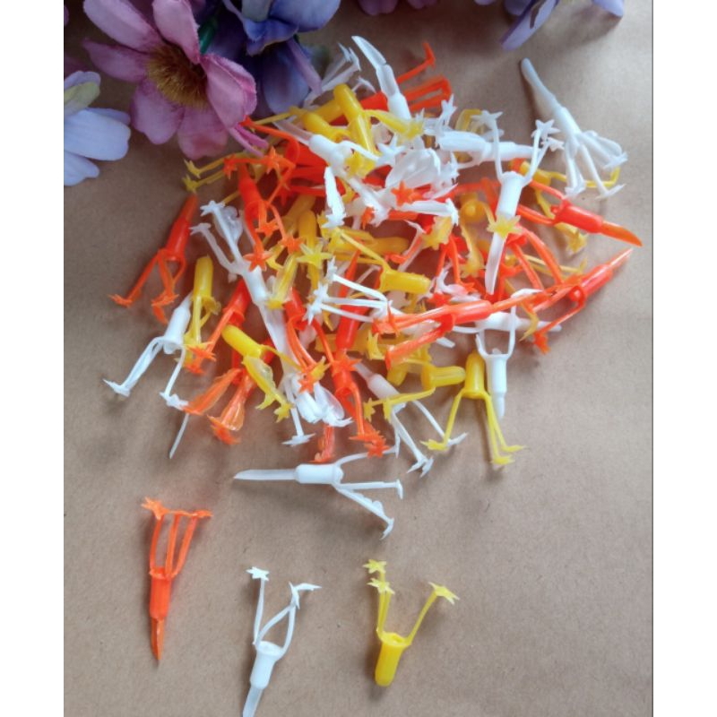 50 Pcs putik plastik new 02 Putik Hias Putik Bunga Stoking putik bunga plastik