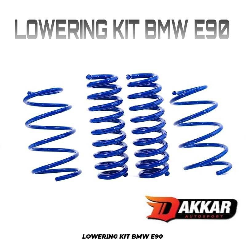 Per Mobil BMW E90 Lowering Kit HSR Blue Depan Belakang