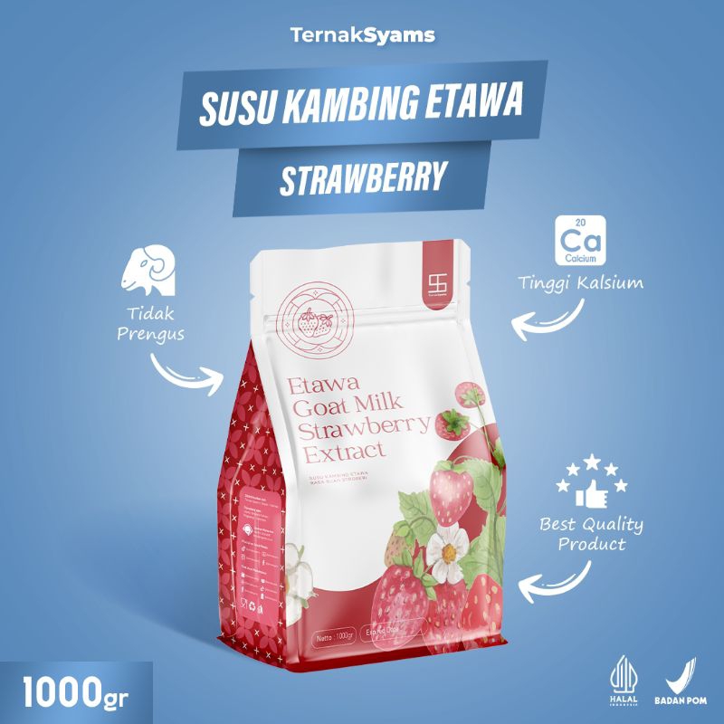 

Susu Kambing Etawa Bubuk Ternak Syams - Strawberry