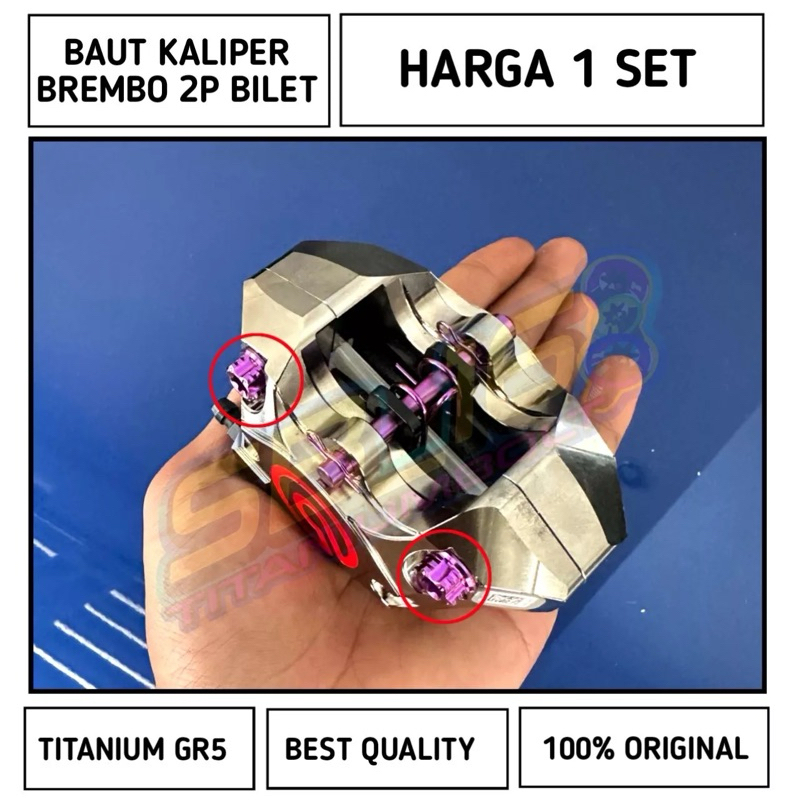 BAUT KALIPER BREMBO 2P BILLET TITANIUM GR5