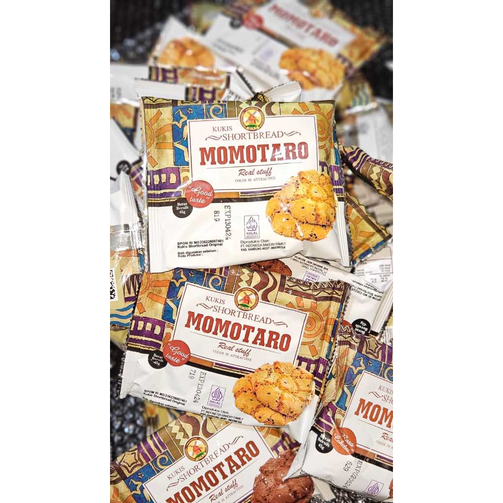 

MOMOTARO SHORTBREAD 45gr COOKIES ORIGINAL COKELAT CEMILAN ANAK BISKUIT - ORIGINAL