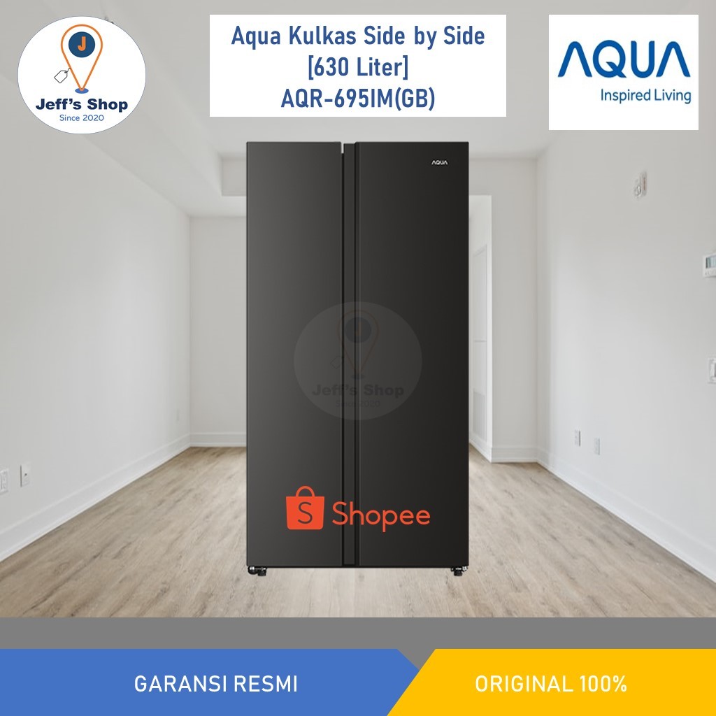 Aqua Kulkas Side by Side 2 Pintu [630Liter] AQR-695IM(GB)