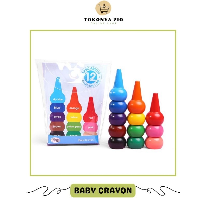 

Crayon Lab Crayon baby Crayon Anak Non toxic isi 12pcs