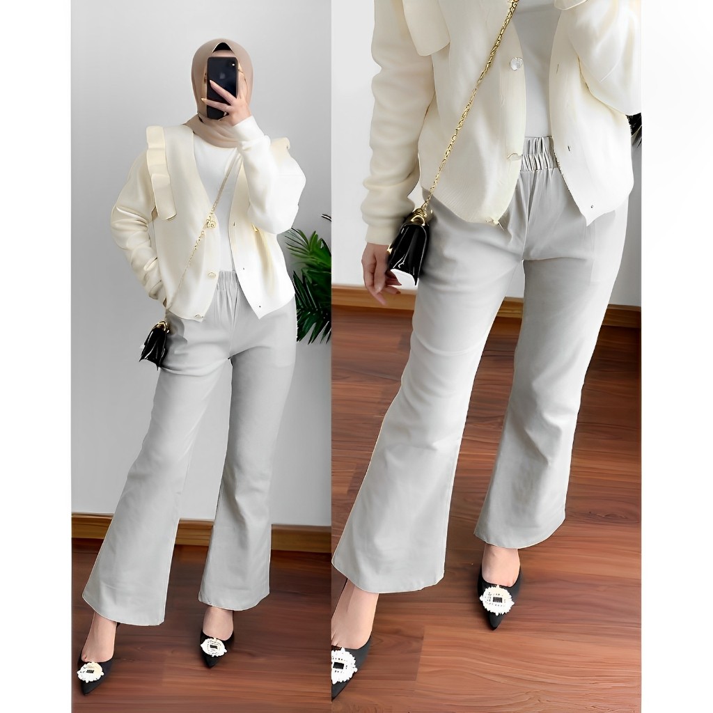 celana kerja wanita/celana kantor wanita/cutbray basic pants premium katun twill/celana wanita jumbo