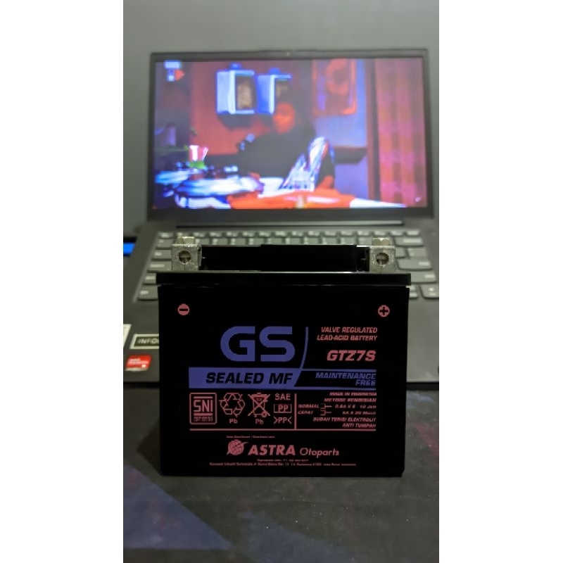 Aki Motor GS ASTRA MF GTZ7S GTZ-7S CBR 150, SATRIA FU 150, SONIC 150 R GSMF-GTZ-7S