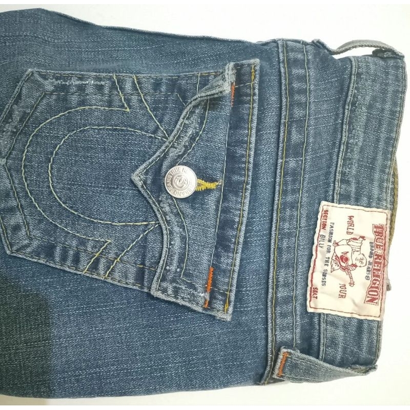 celana jeans true religion original second, celana true religion, moncler, kirsh, bettyboop