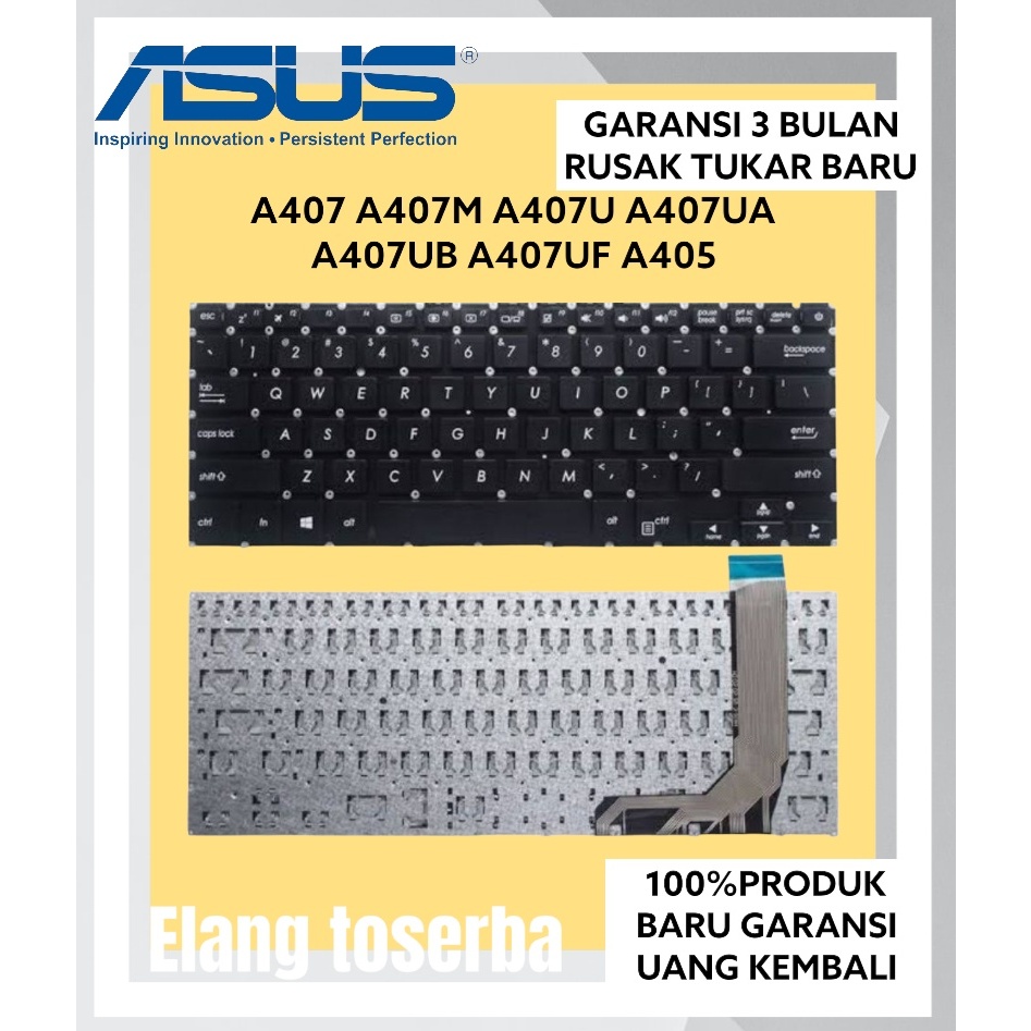 Original Keyboard Asus  A407MA A407U A407UA A407UF X407