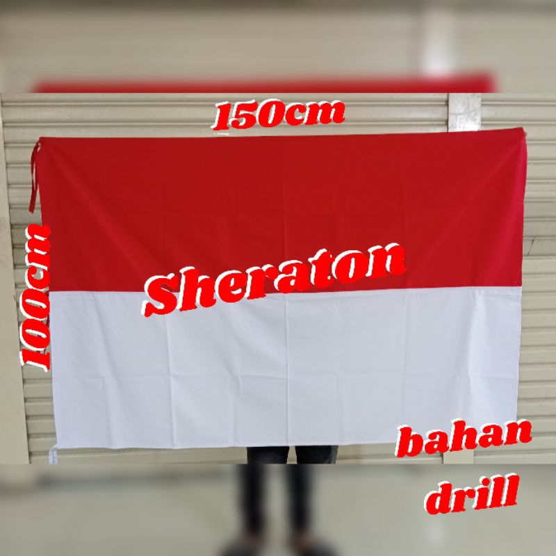 

bendera Indonesia bendera merah putih bahan drill UK. 100cm x 150cm