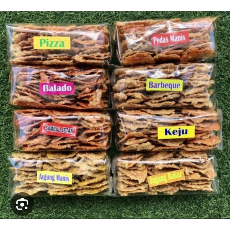 

Keripik tempe aneka rasa 110gr