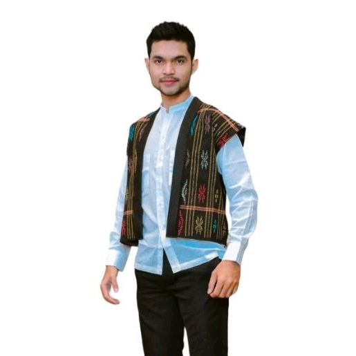 jenaka outer pria etnik rompi tenun pria