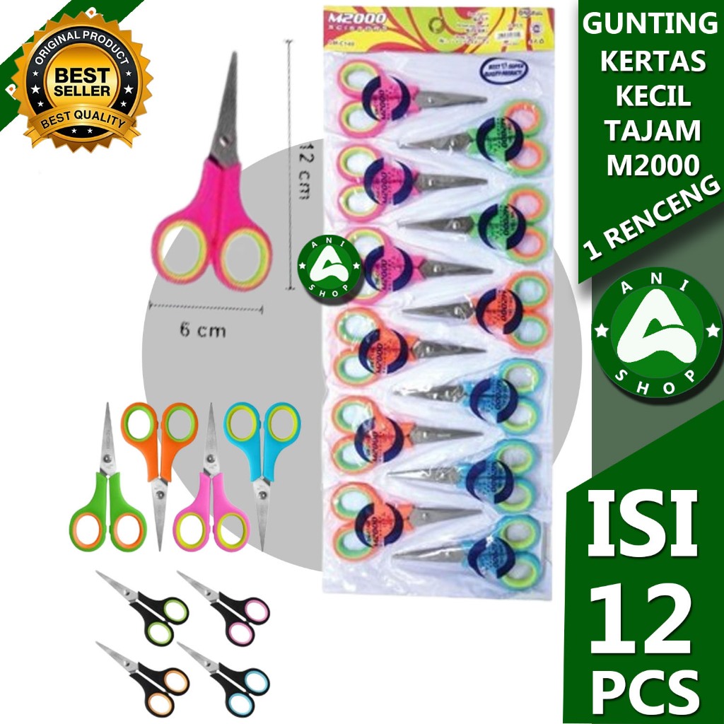 

GUNTING KERTAS KECIL M2000 1 RENCENG ISI 12 PCS ani shopp