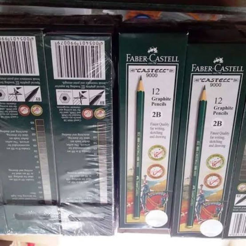 

pensil faber castel 2b || castel 9000 per 6 pack || Castell 9000 Pensil Graphite - 2B