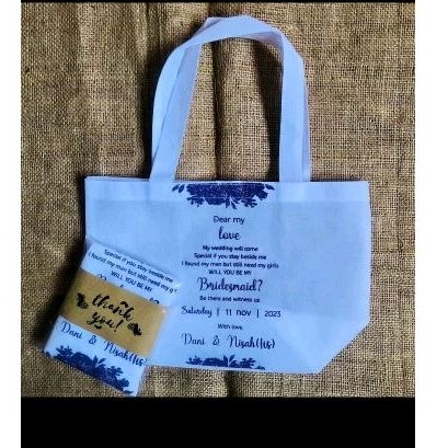 POUCH SOUVENIR PERNIKAHAN / TOTEBAG TRAVEL MINI / SOUVENIR WEDDING POUCH / SOUVENIR UNIK
