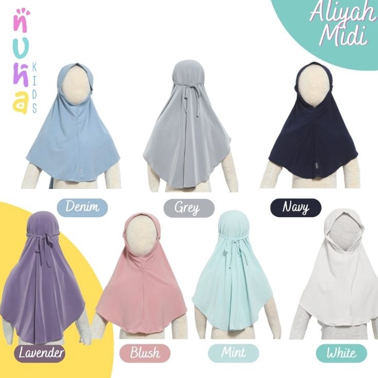 Dapatkan Sekarang  Hijab Anak Instan Jilbab Jersey Premium Tali Aliyah Midi Nuha Kids