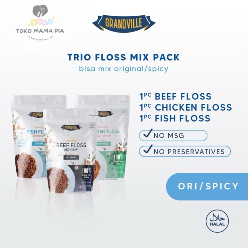 

[TM] GRANDVILLE ABON TRIO MIX PACK (SAPI, AYAM DAN IKAN) 100g