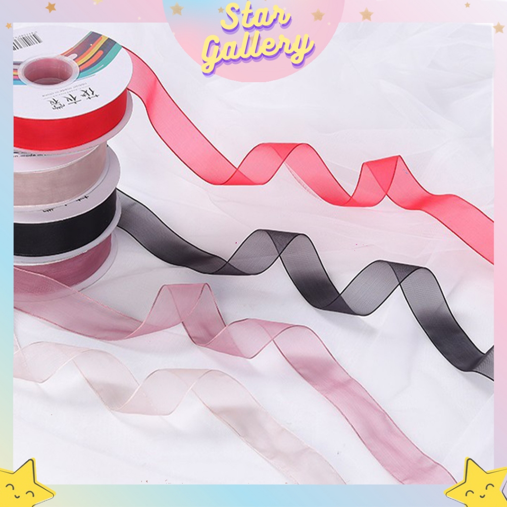 

(1 ROLL) Pita Buket Bunga Pita Buket Bunga Pita Organza Pita Korea Pita Kado Dekorasi ROLL PT06