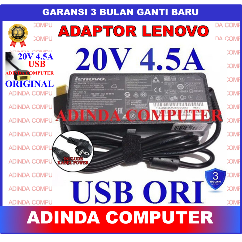 Adaptor Charger Lenovo ThinkPad X1 Carbon 3460