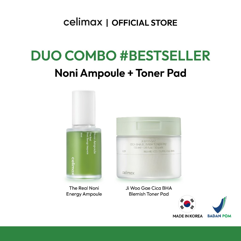 [BUNDLE] CELIMAX Ji Woo Gae​ Cica BHA Blemish Toner Pad & The Real  Noni Energy Ampoule