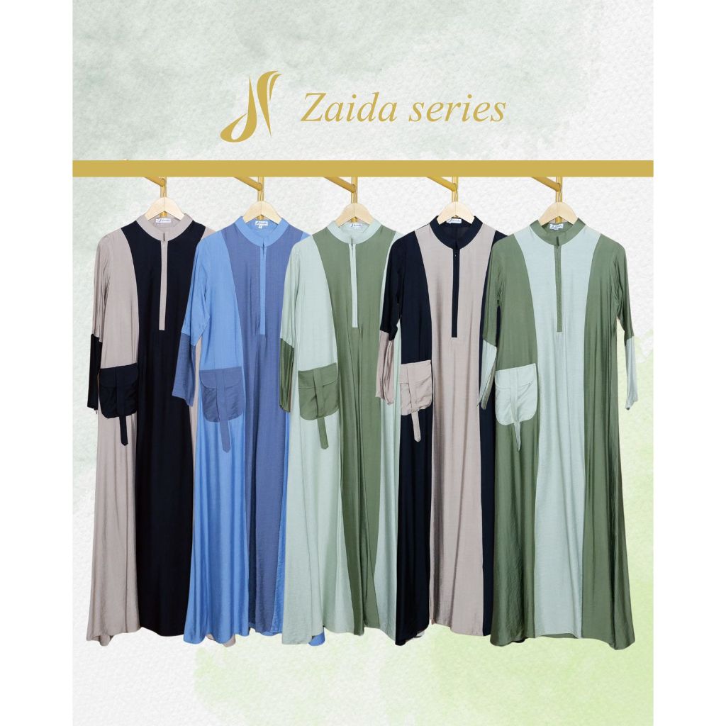 Abaya Zaida Series By Devandra Dress Only gamis polos pololinen dress muslimah busui