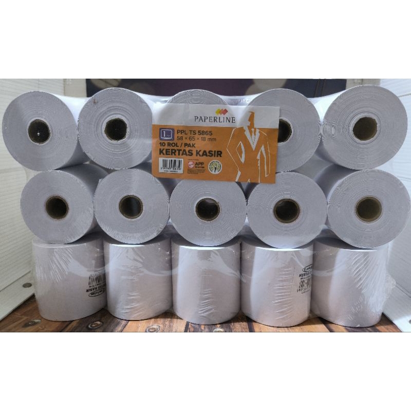 

Kertas struk Kasir 58x65mm 1ply Hvs
