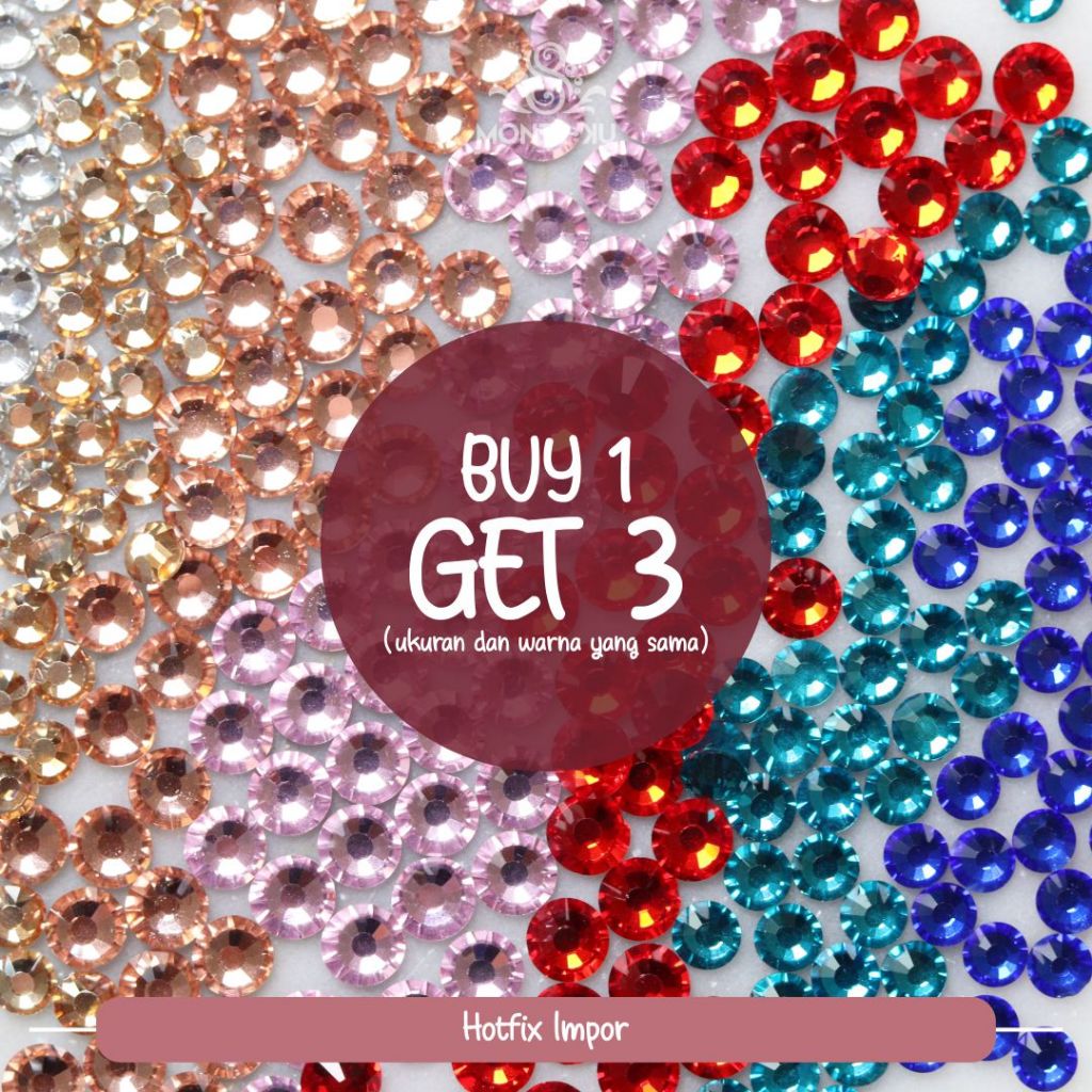 Monte Manik Mote Beads Borci Payet Hotfix Permata Kristal 4mm 5mm Kristal Tempel Kecil Mini Besar Mu