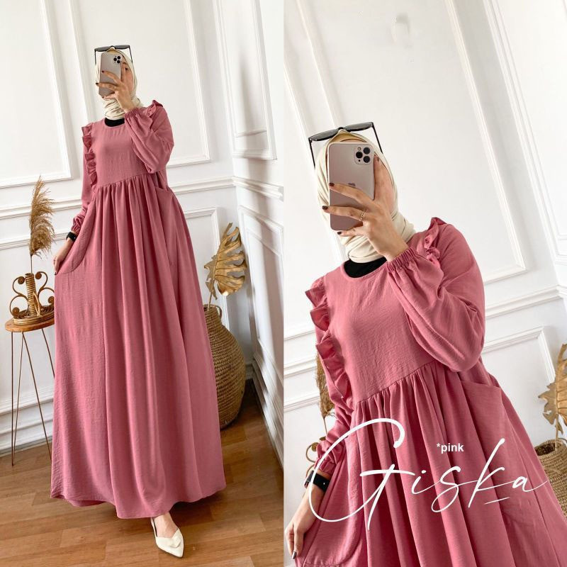 Mira Maxy Dress Mix Brukat Polka l Gamis Kondangan Fashion Wanita Terl T-16 ›