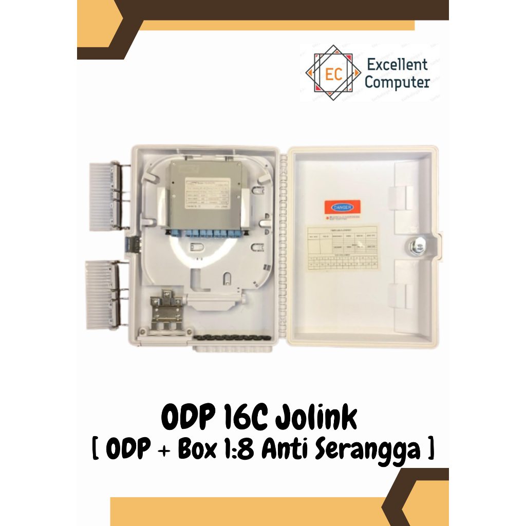 Paket ODP 16 Core Jolink Double Lock [ ODP + Box 1:8 Lengkap aksesoris ]
