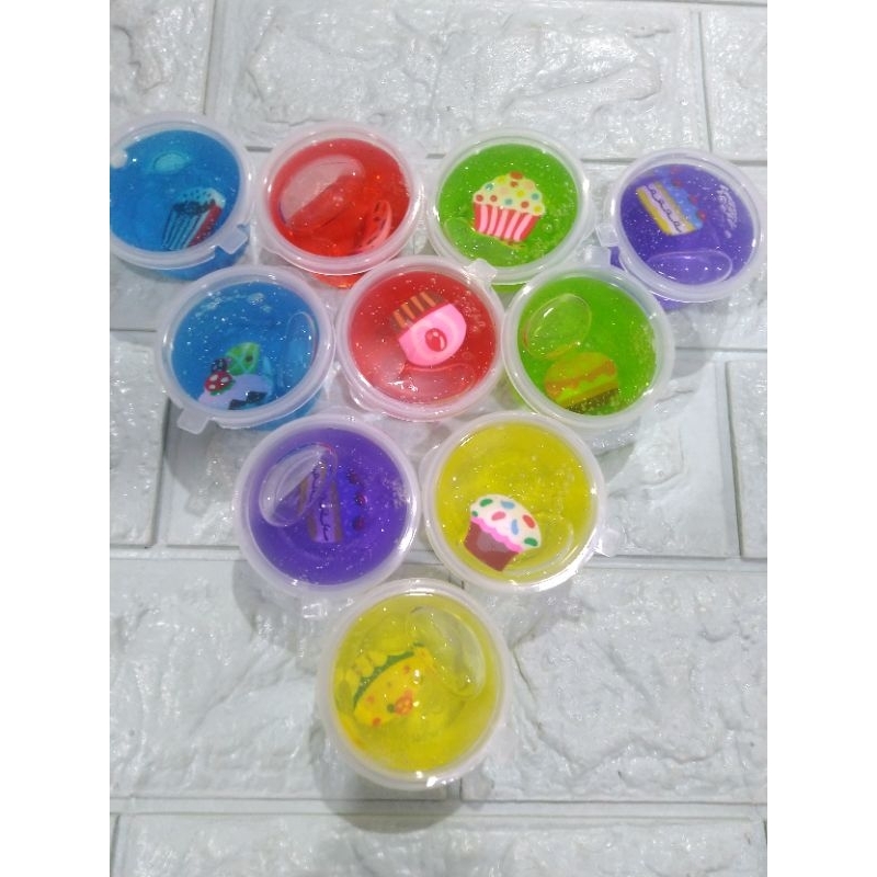 (2pcs) mainan anak slime murah | slime wadah kecil