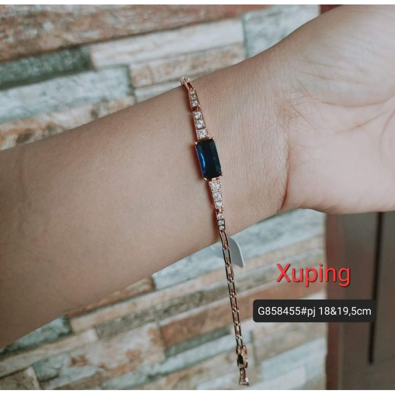 Gelang mata batu warna merah biru tangan rantai rolex krepyak XUPING