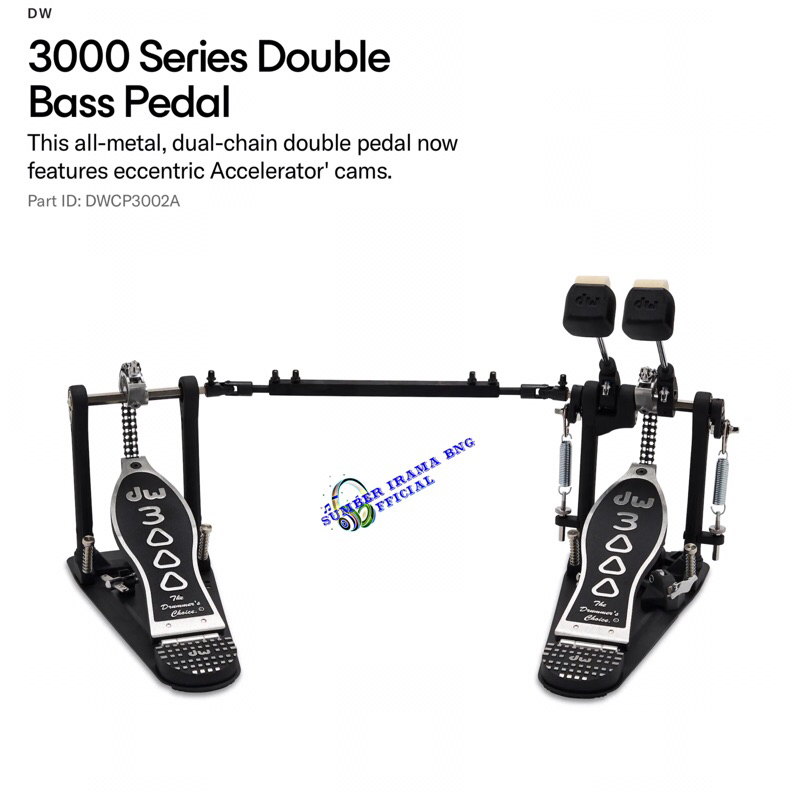 DW DWCP3002 DOUBLE CHAIN DOUBLE BASS DRUM PEDAL DW 3002
