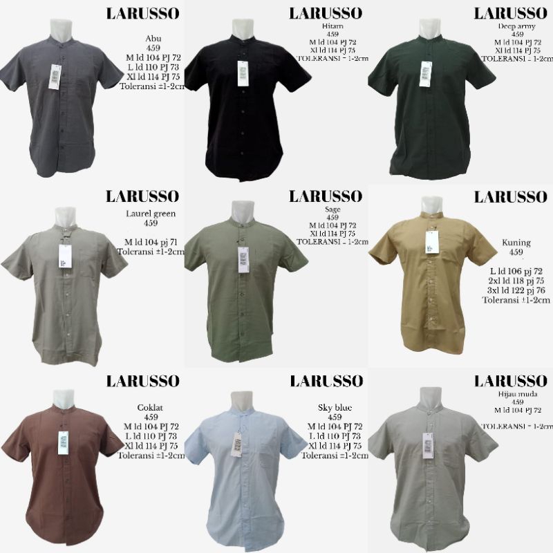 KEMEJA KOKO COWOK LINEN LARUSSO