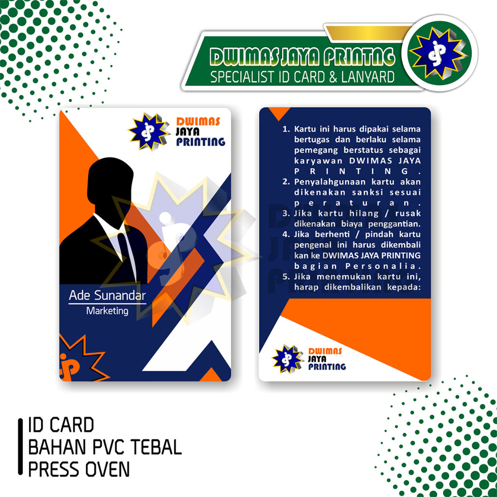 

ID Card PVC High Quality Ketebalan 0,80 MM