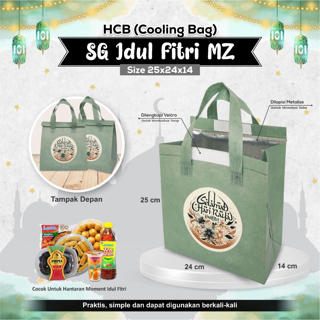 

ALTHEA Cooling Bag | Tas Bekal Thermal | Tas Hampers Lebaran Anti Air | Tas Cooling Bag Bingkisan Idul Fitri HCB 25x24x13
