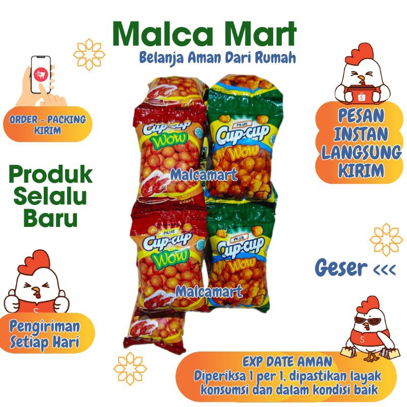 

Pilus Cup Cup Wow 10 pcs Balado / keju. Pilus Cupcup