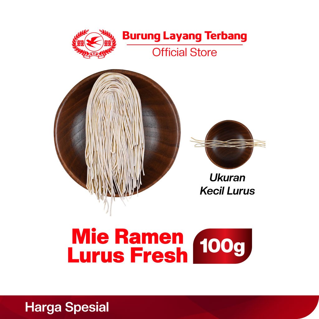 

Mie Ramen Lurus (Fresh) 100G Burung Layang Terbang