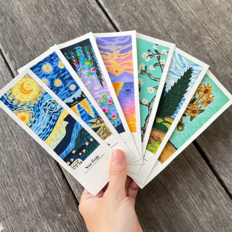 

BOOKMARK LUKISAN WATERCOLOR HANDMADE ASLI BUKAN PRINTING