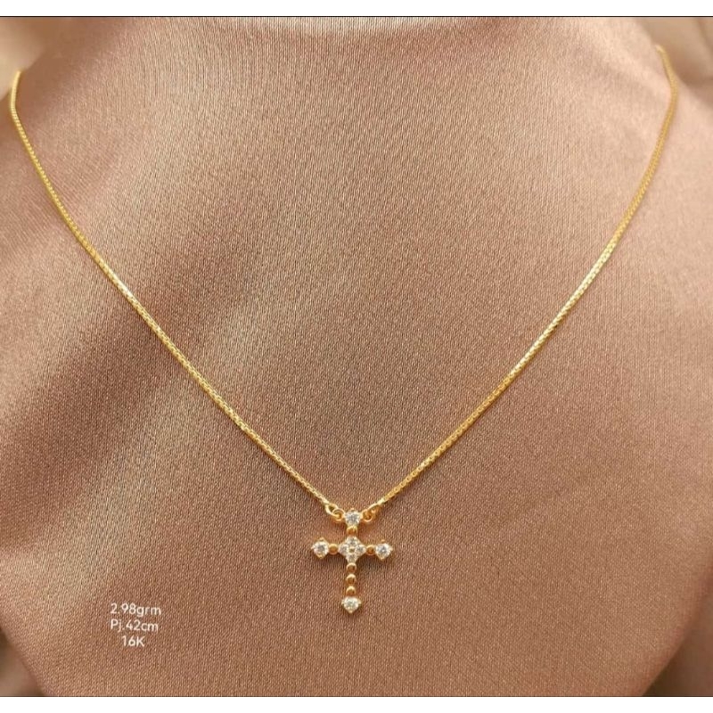 Kalung emas 70 salib