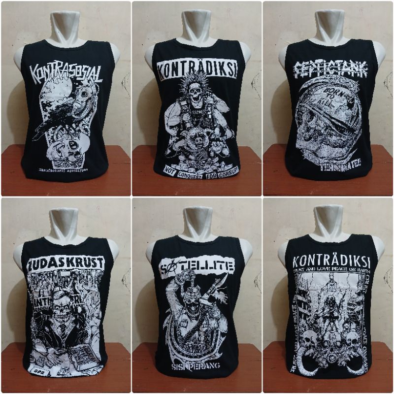 KAOS BAND PUNK ROCK LEKBONG / KAOS PUNK SINGLET TERMURAH