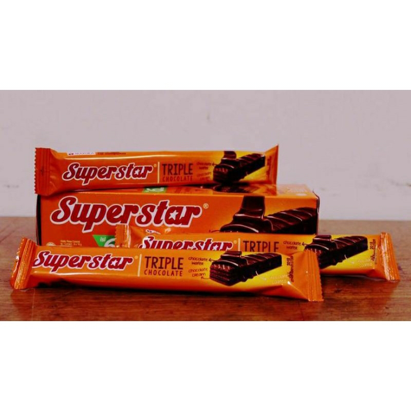 

superstar triple chocolate 16gr box isi 12pcs