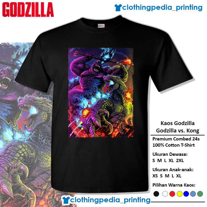 Kaos Baju Godzilla vs. Kong Artwork T-Shirt