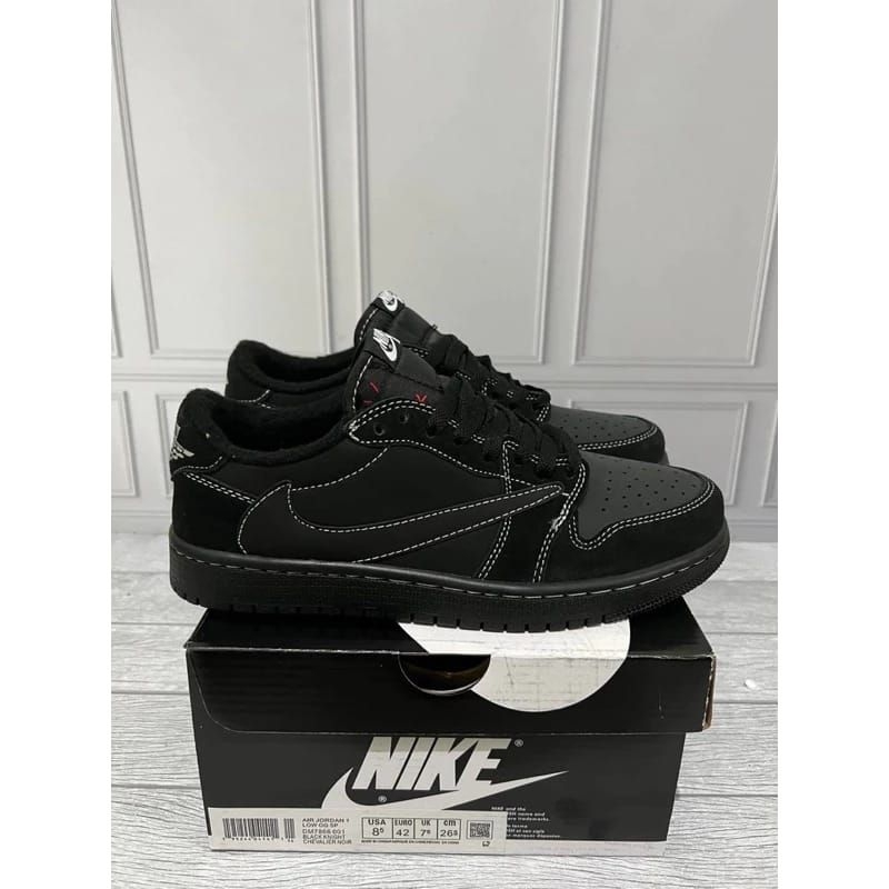 SEPATU NKE AIR JORDAN 1 LOW TRAVIS SCOTT OG BLACK PHANTOM DM7866-001 ORIGINAL BNIB