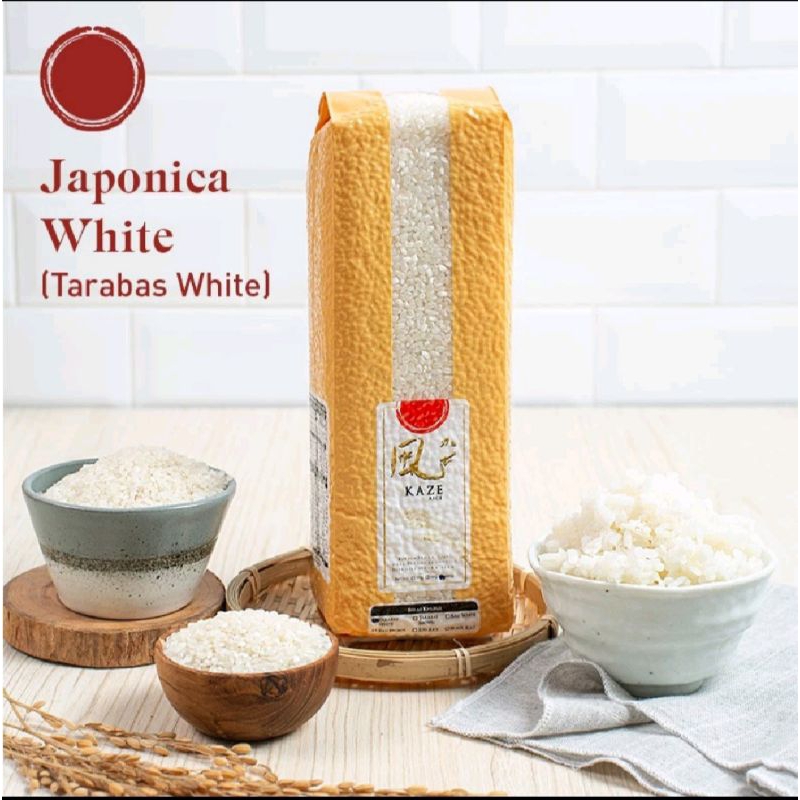

kazerice Japonica (tarabas white) 1kg/kaze rice/beras kaze organik/beras sehat/beras diet /beras tanpa gula/beras jepang/beras organik